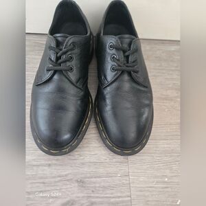 Women's Black Leather Lace-Up Shoes Leather SZ 5